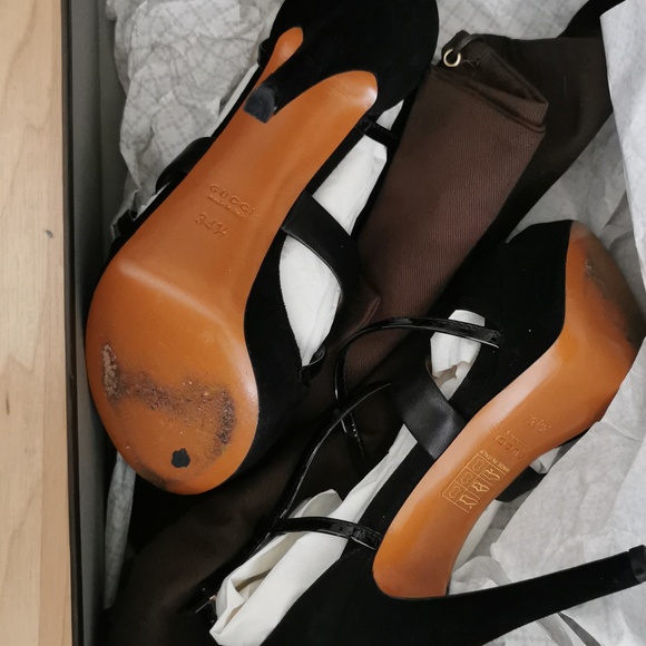 PRICE DROP Gucci Black Vern Crystal Nero Size 34.50 - Picture 5 of 5